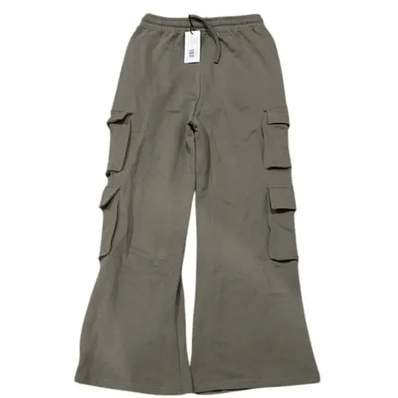 NWT Weworewhat Cargo Oversized Baggy Relaxed Fit High Rise Sweat Pants S Stone - Picture 13 of 15